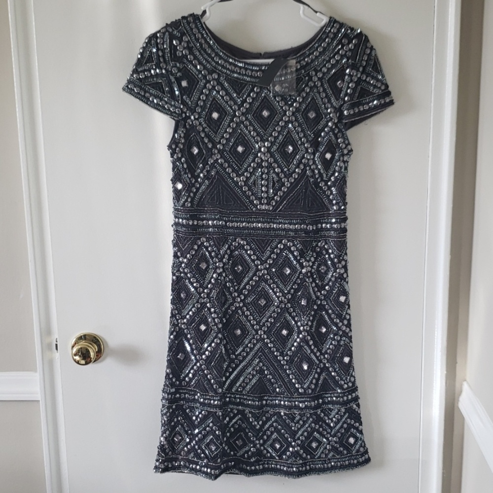 Adrianna Papell Sequined Sheath Dress